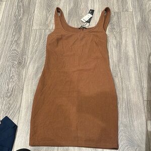 Brown Sleeveless Dress